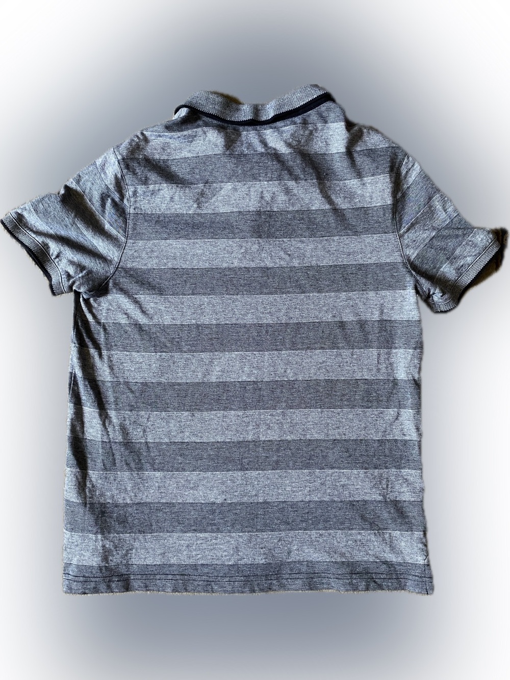 Michael Kors Men’s Small Gray & Charcoal Striped Polo - Picture 4 of 4